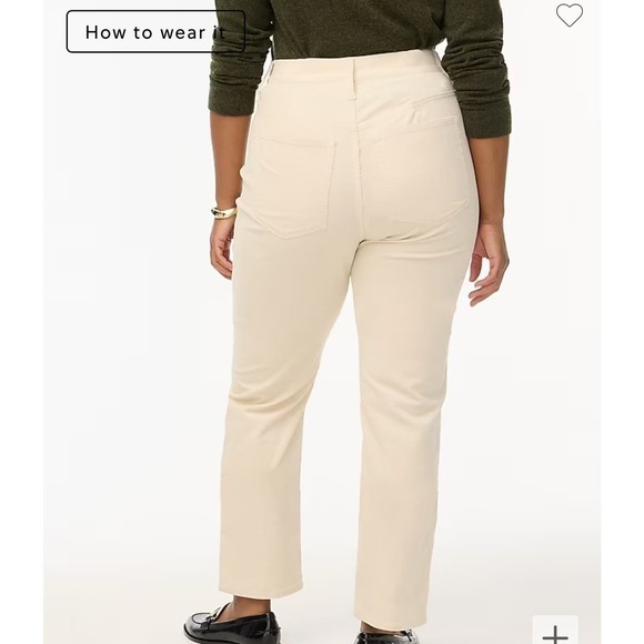 J Crew Factory Corduroy full-length essential straight pant Size 35 - Picture 2 of 5